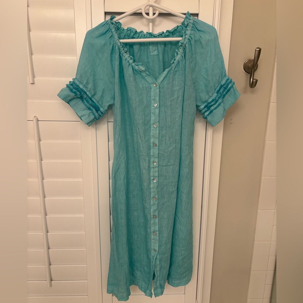 120 % Lino dress linen coverup